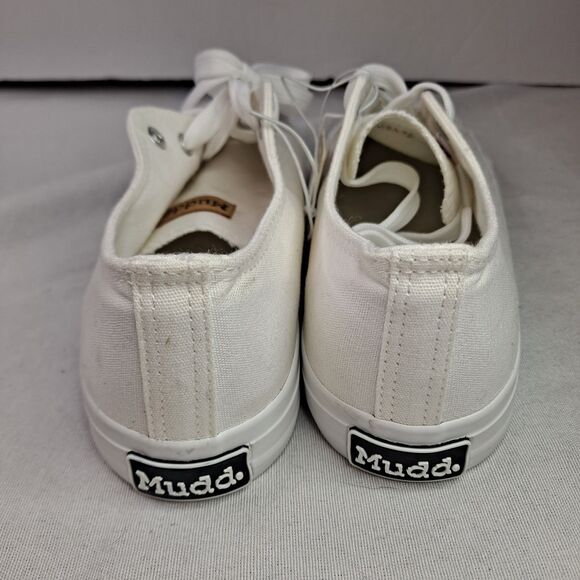Mudd Ellie-11L Women's Canvas Sneakers Sz 9 White Canvas Lace-Up Low Top Cap Toe - Picture 6 of 11